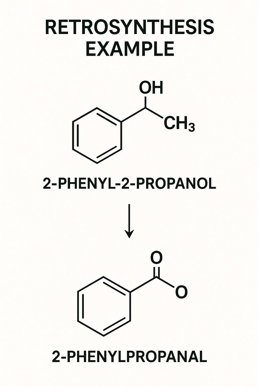 Retrosynthesis example of 2-phenyl-2-propanol